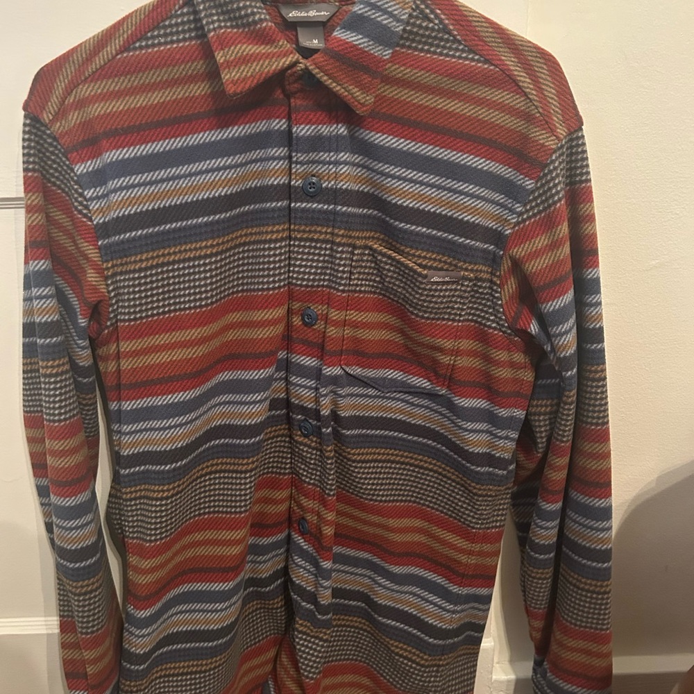 Eddie Bauer Multicolor Fleece Buttonup Shirt